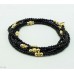 Necklace/ Bracelet (Onyx, 925 Silver gold-plated) Necklace/ Bracelet (Onyx, 925 Silver gold-plated)